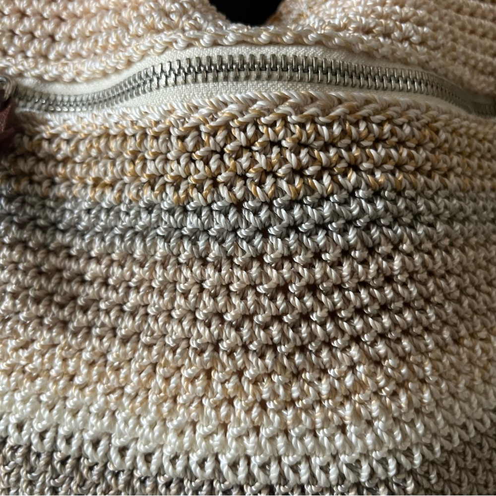 The Sak Indio Crochet Shoulder Bag in the "Sand Stripe" colorway - Picture 9 of 15